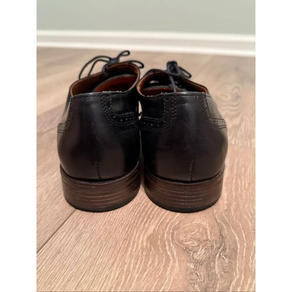 Johnston & Murphy Men's 13 Memory Foam Cap Toe Loafers Black Leather Dress Shoe